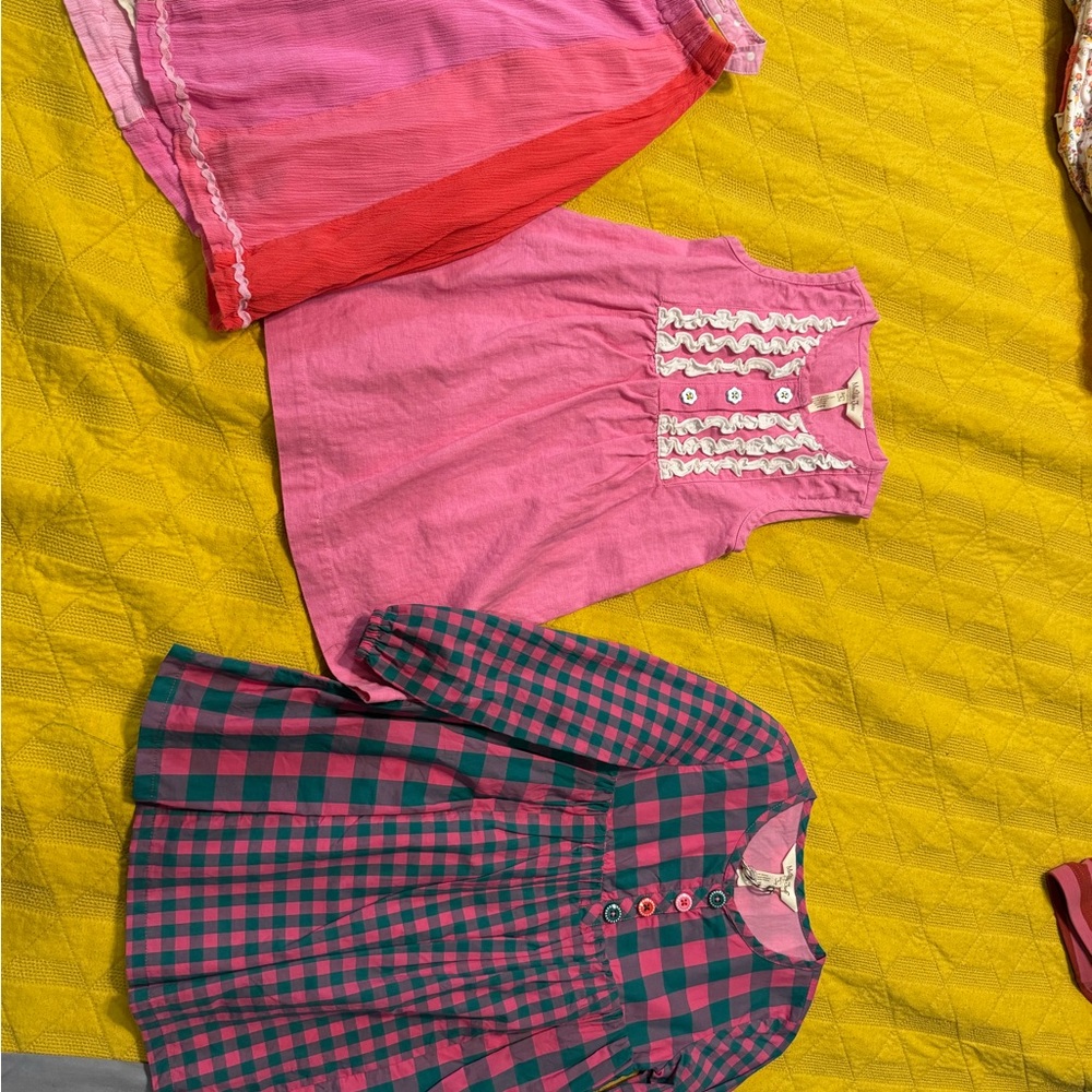 Matilda Jane Pink and Green Kids Dresses lot